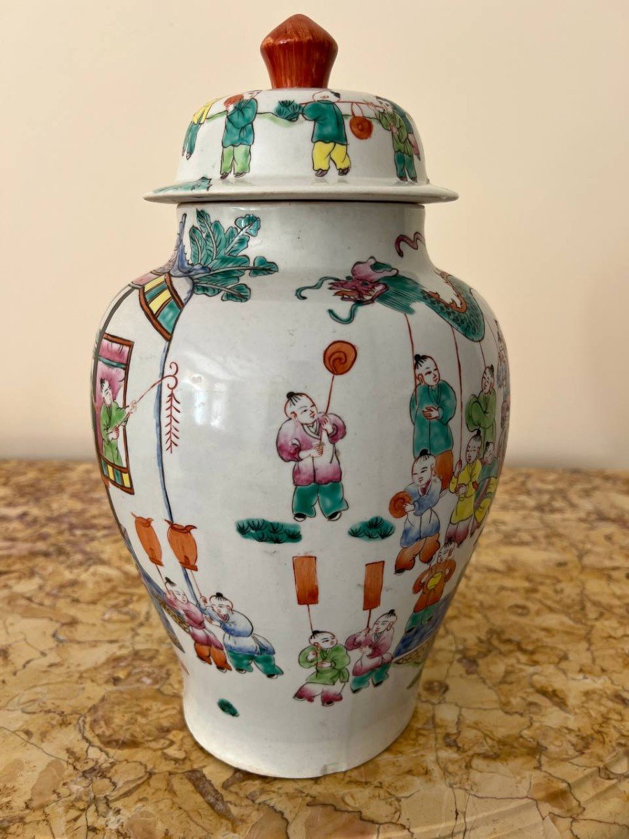 Vase Chinois en porcelaine Famille Rose -photo-5