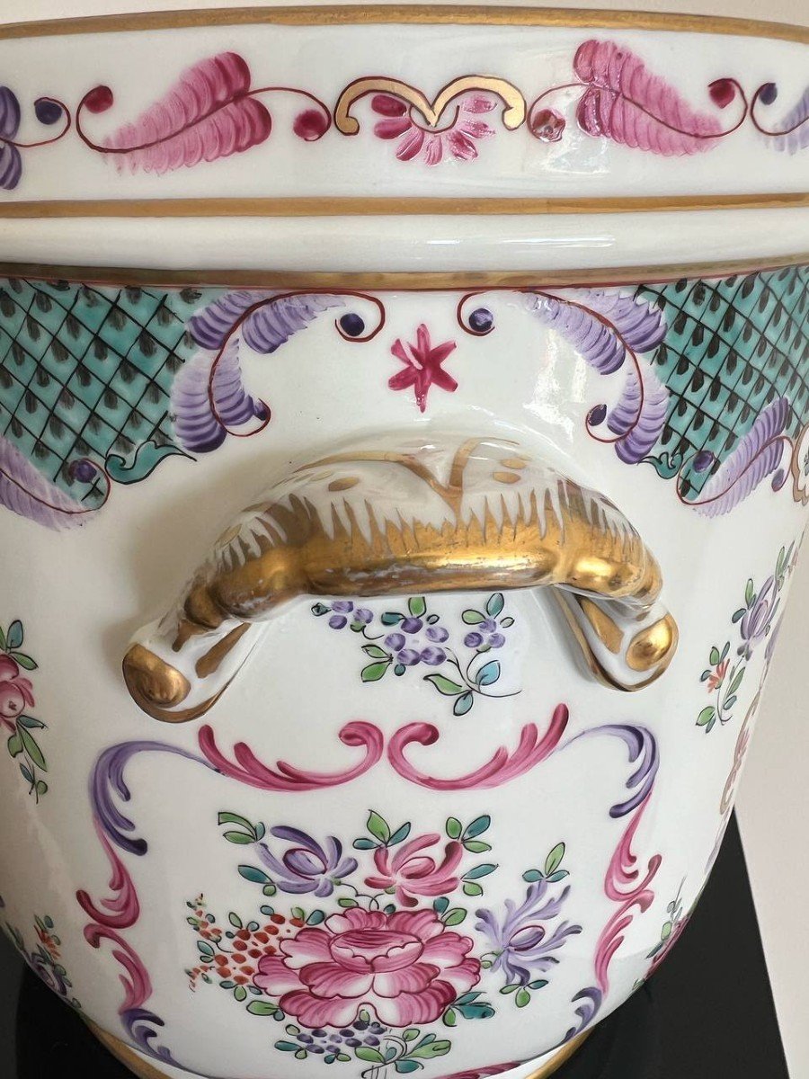 Un cache-pot en porcelaine , style Samson-photo-2