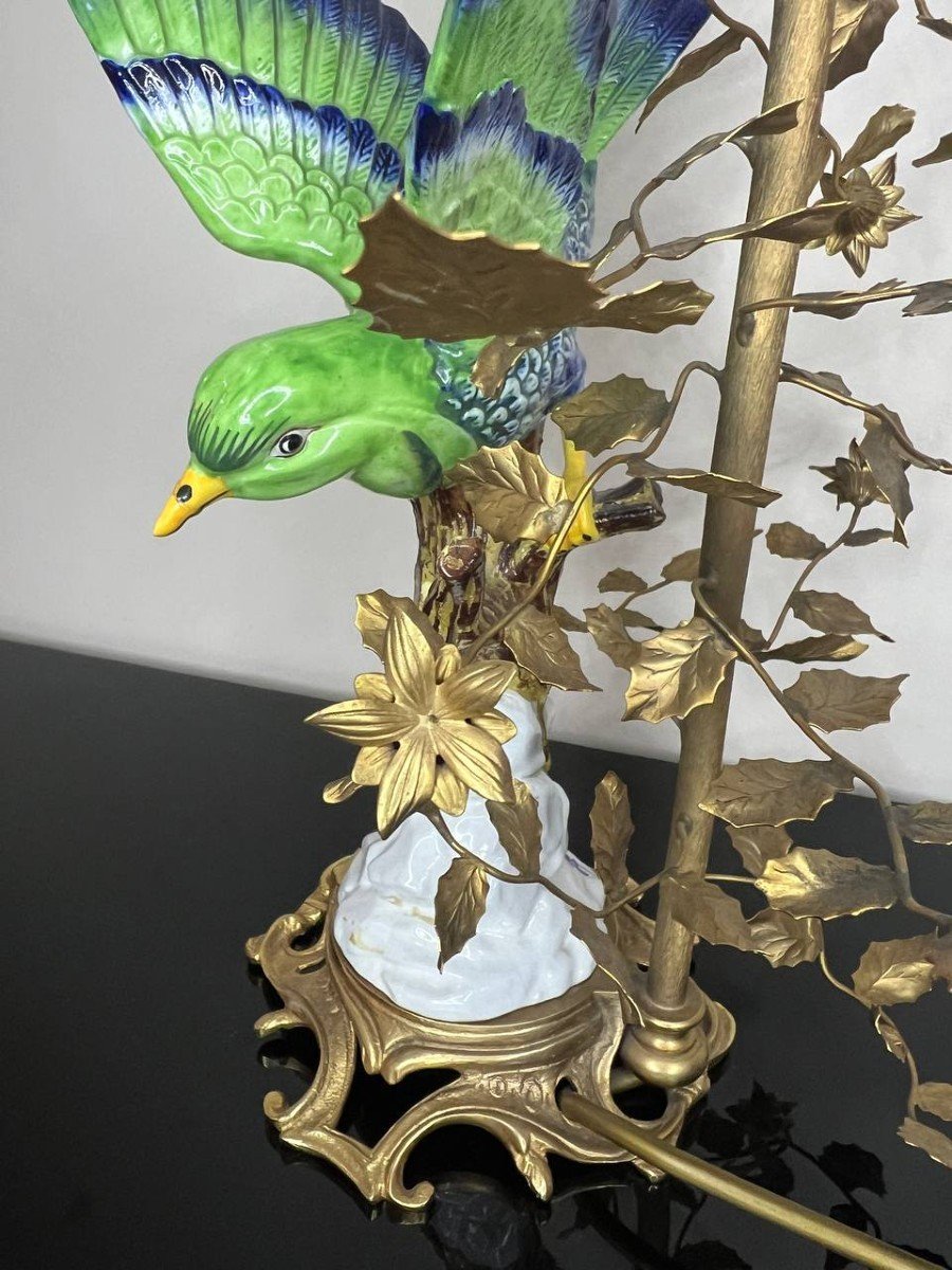 Vintage Modern Table Lamp - Giulia Mangani - Porcelain Bird-photo-3