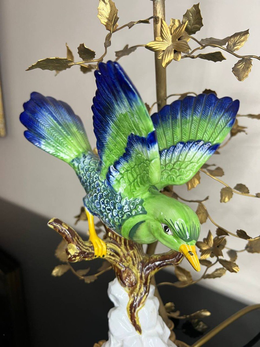 Vintage Modern Table Lamp - Giulia Mangani - Porcelain Bird-photo-2