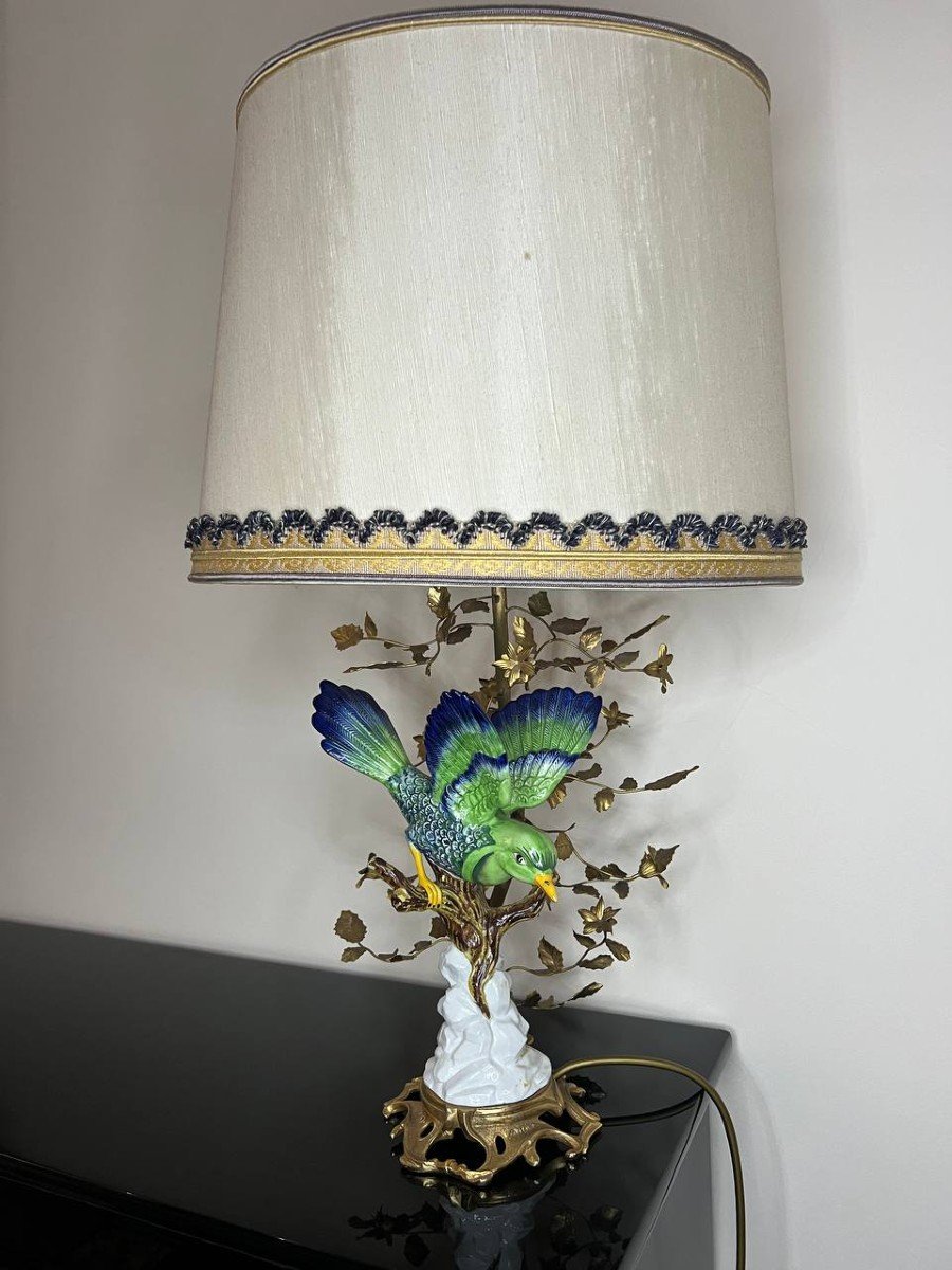 Vintage Modern Table Lamp - Giulia Mangani - Porcelain Bird