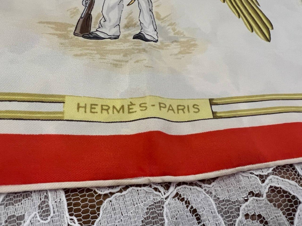 Foulard Carré Hermès "À La Gloire De La Légion étrangère".-photo-5