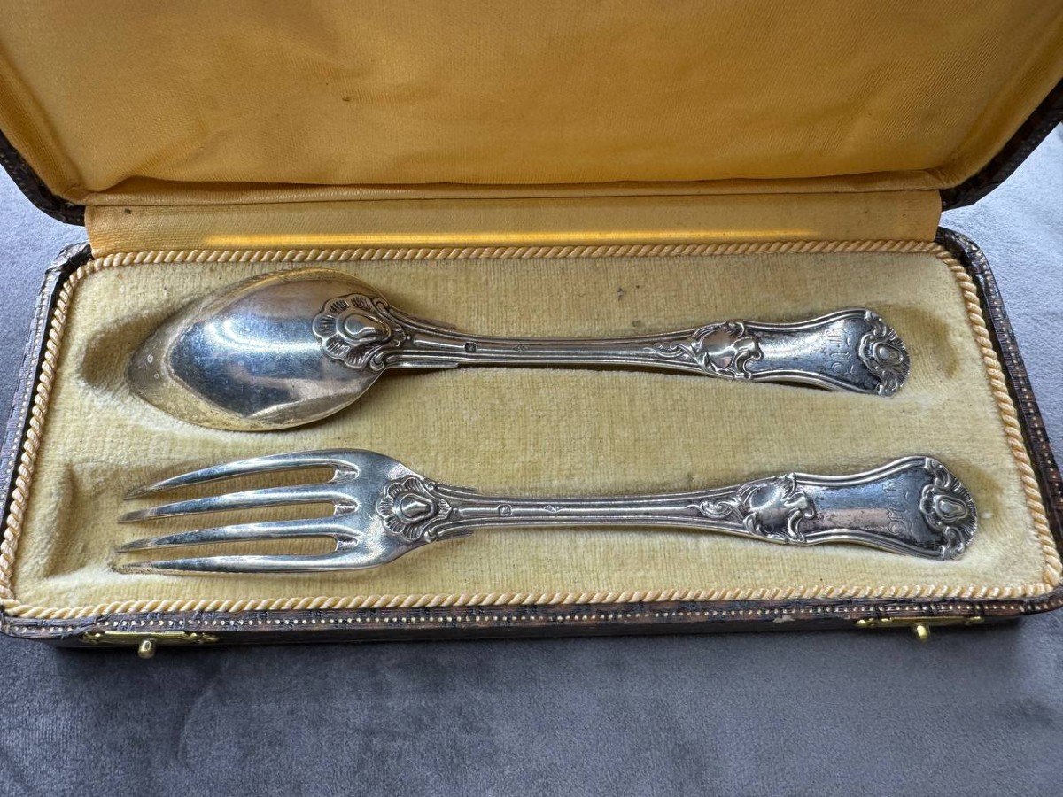 Solid Silver Cutlery, Minerva Hallmark, Monogram.