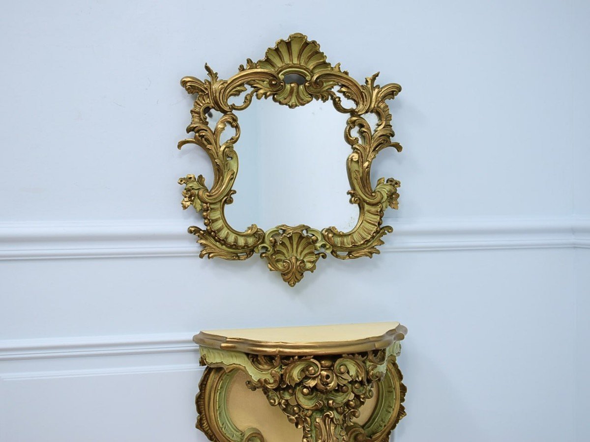 Louis XV Style Console And Mirror-photo-4