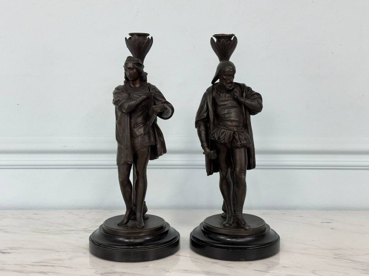 Two Regulus Candlesticks Representing "michelangelo" And "raphael"-photo-3