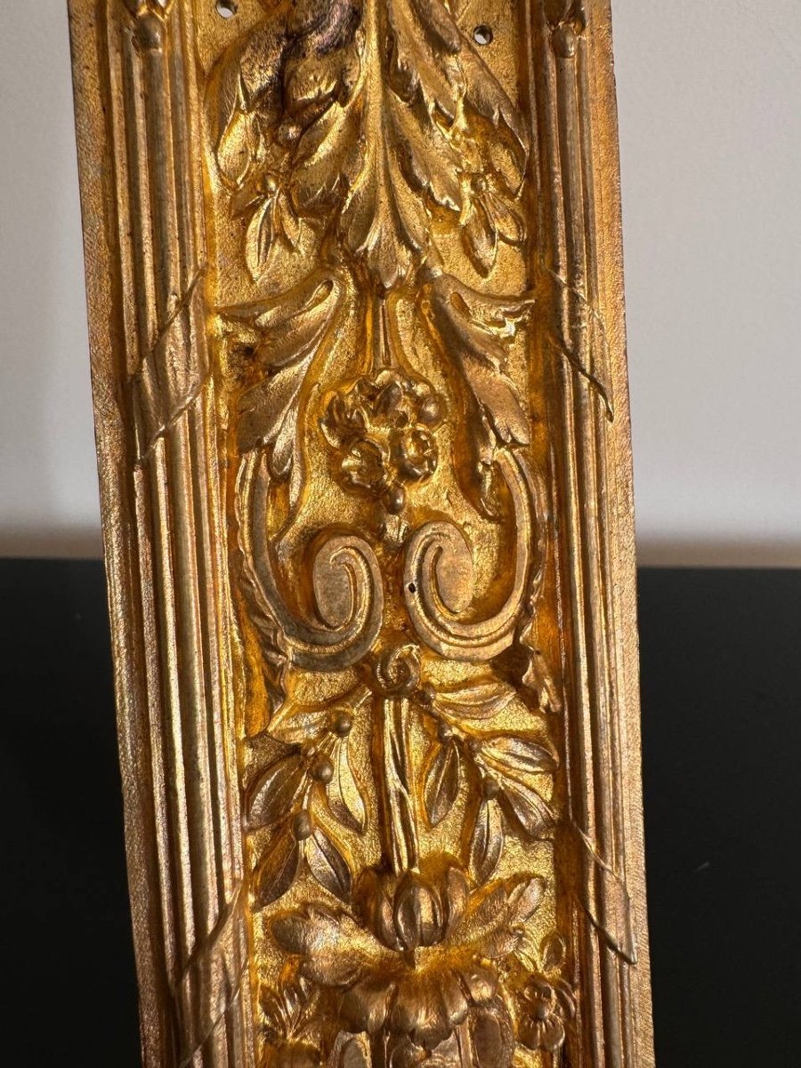 Antique Gilt Bronze Decorative Door Plates-photo-4