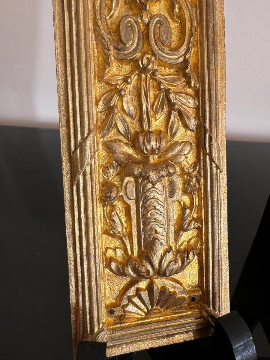 Antique Gilt Bronze Decorative Door Plates-photo-6