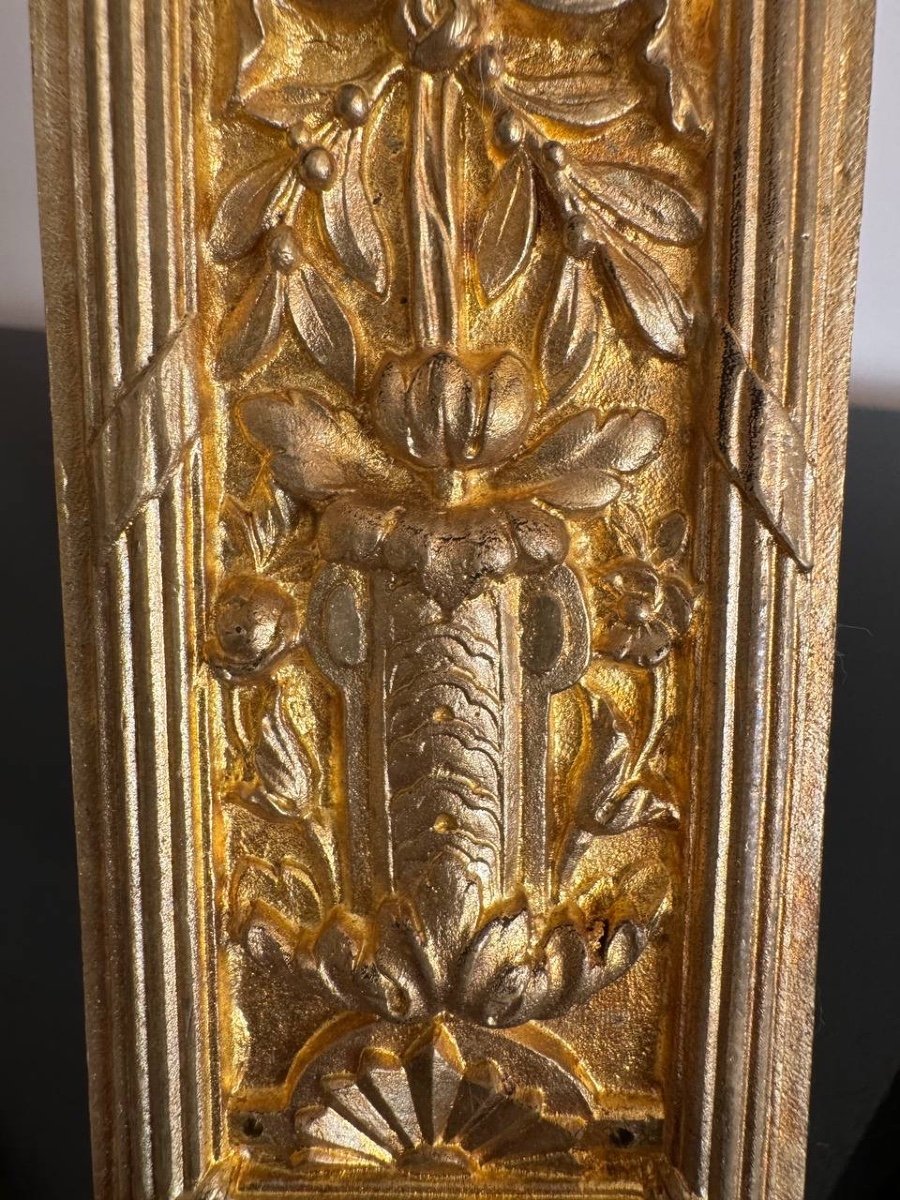 Antique Gilt Bronze Decorative Door Plates-photo-7