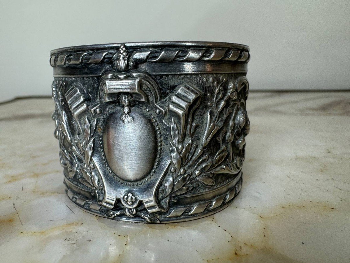 Old Napkin Ring, In Solid Silver, Minerva Hallmark.