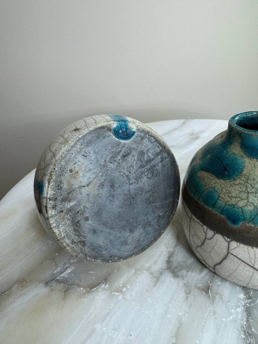 Vases En Céramique Dans Le Style Raku XX-photo-2