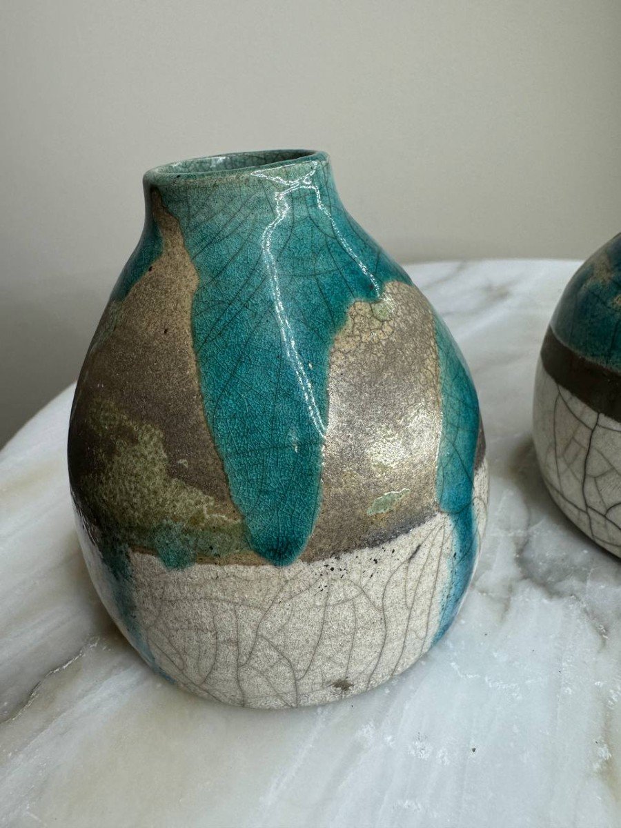 Vases En Céramique Dans Le Style Raku XX-photo-3