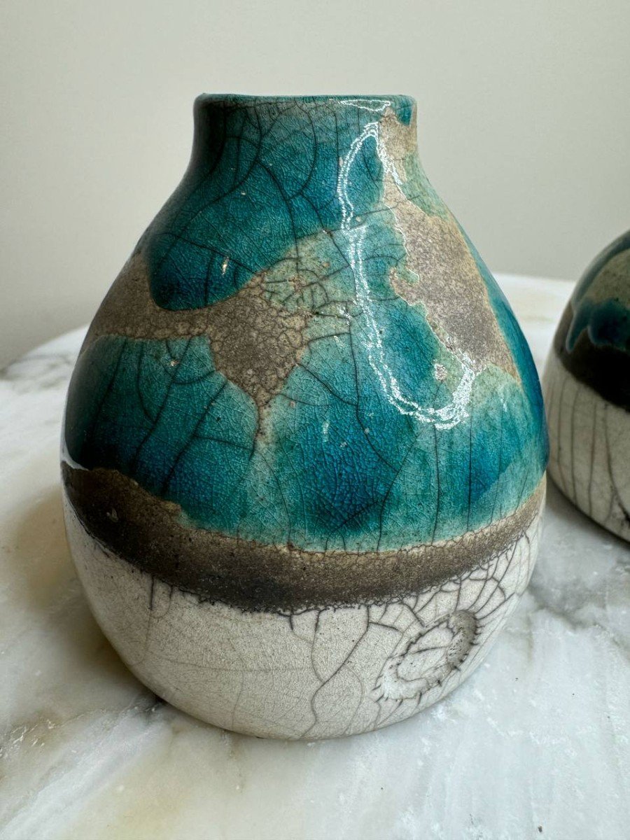 Vases En Céramique Dans Le Style Raku XX-photo-8