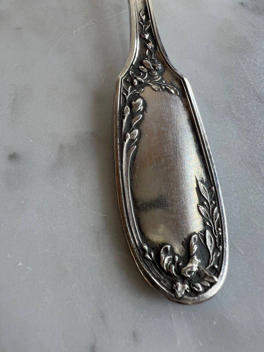 Orfevre Doutre Roussel Claude 1895, Sprinkling Spoon, Shovel, Spatula Silver Minerva-photo-3