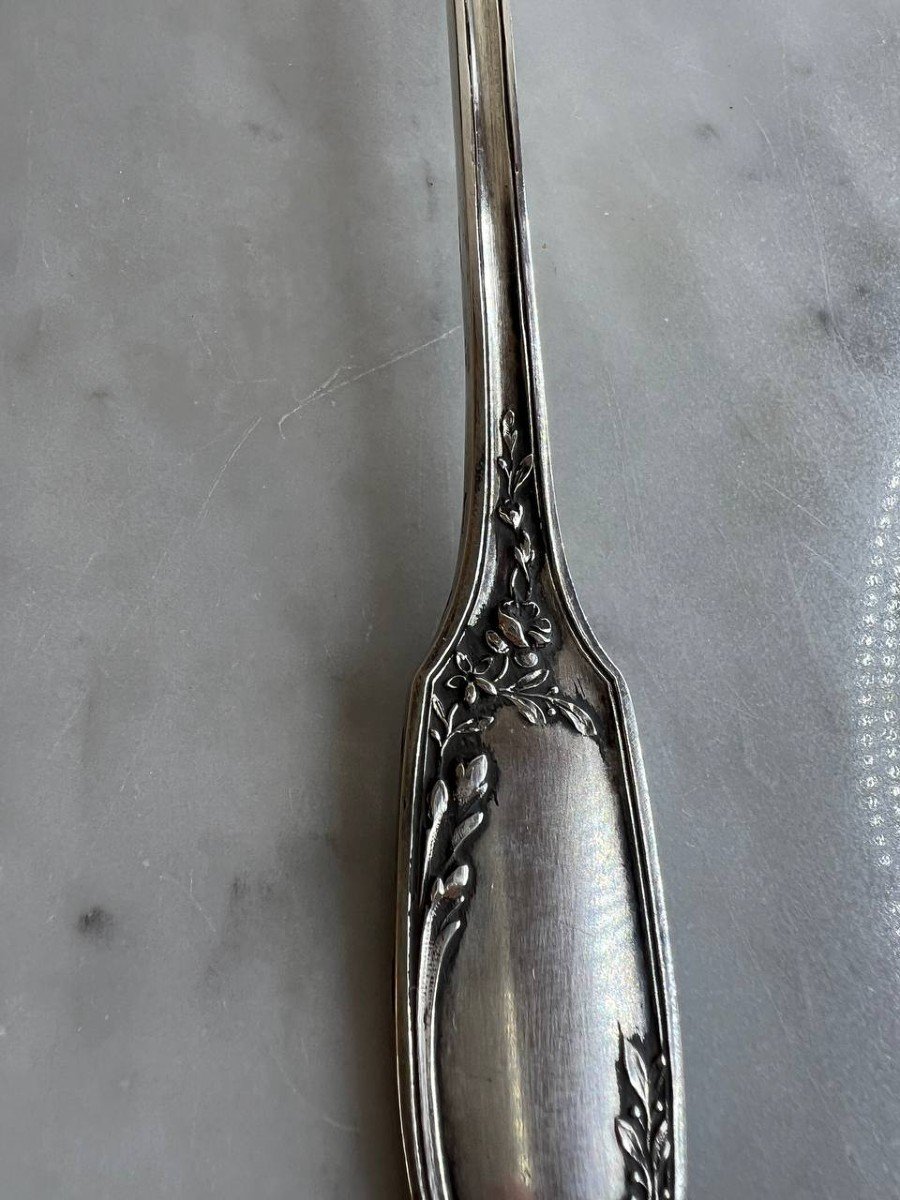 Orfevre Doutre Roussel Claude 1895, Sprinkling Spoon, Shovel, Spatula Silver Minerva-photo-4