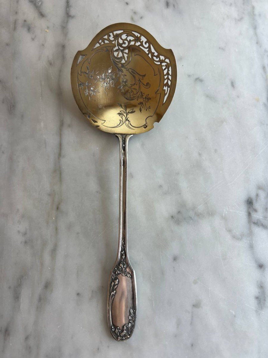 Orfevre Doutre Roussel Claude 1895, Sprinkling Spoon, Shovel, Spatula Silver Minerva