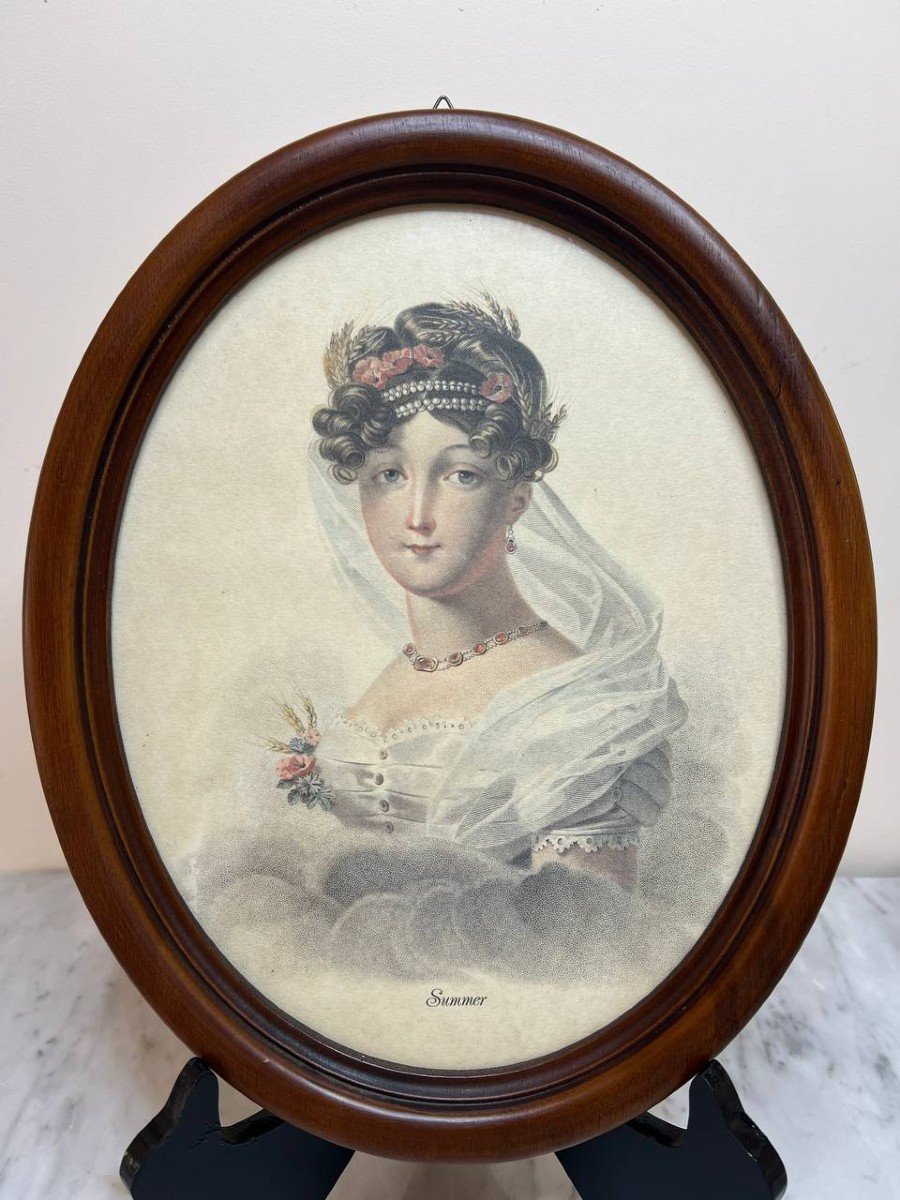 Antique English Framed Engraving-photo-4