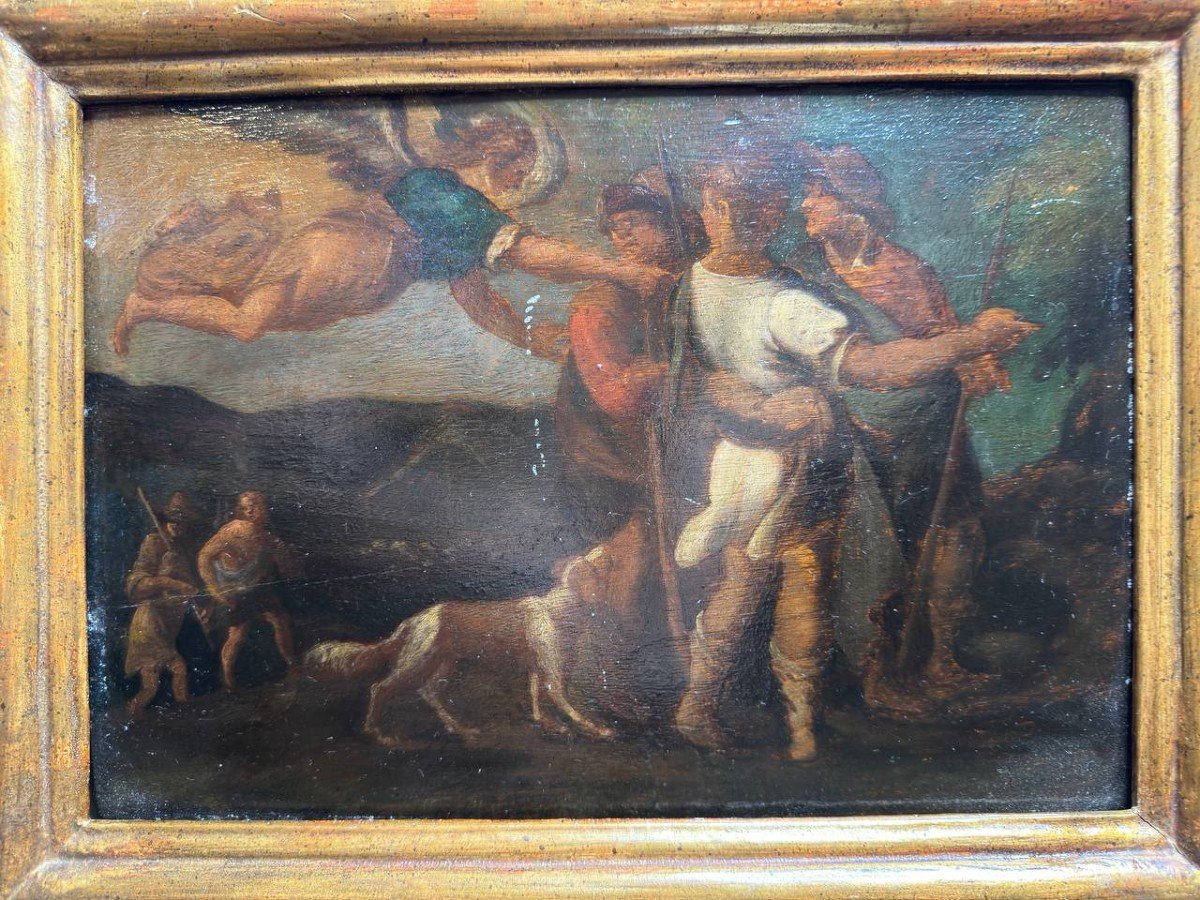 Italian School Painting 17th-18th Century Biblical Scene-photo-3