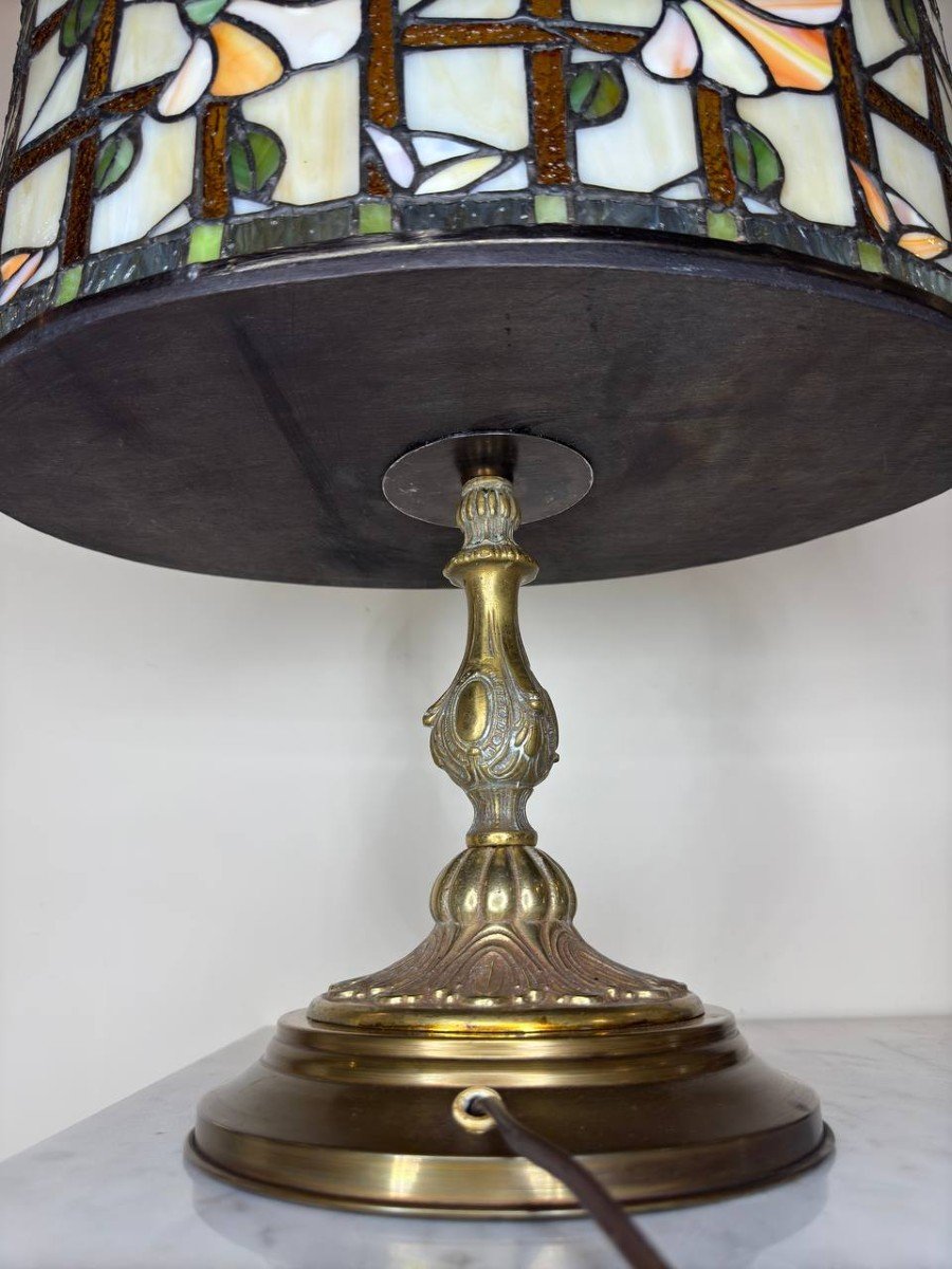 Antique Tiffany Style Lamp-photo-4