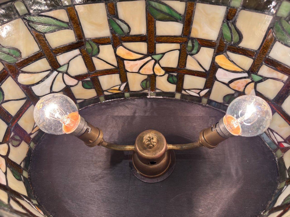 Antique Tiffany Style Lamp-photo-8