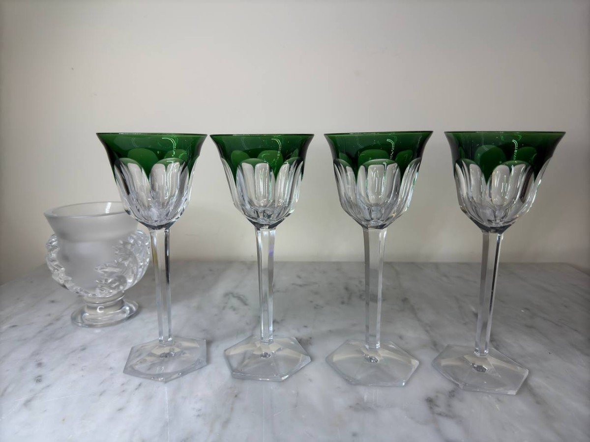 Baccarat Crystal Harcourt Model Green Color 19cm-photo-2