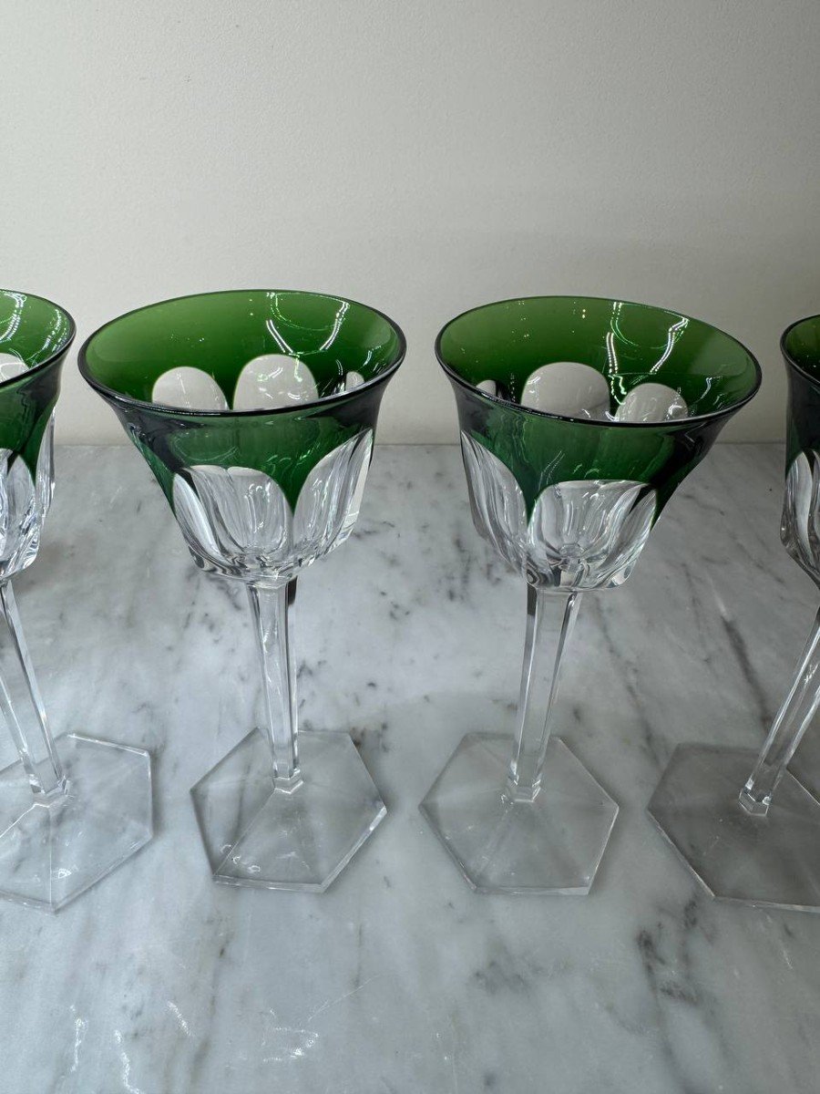 Baccarat Crystal Harcourt Model Green Color 19cm-photo-4