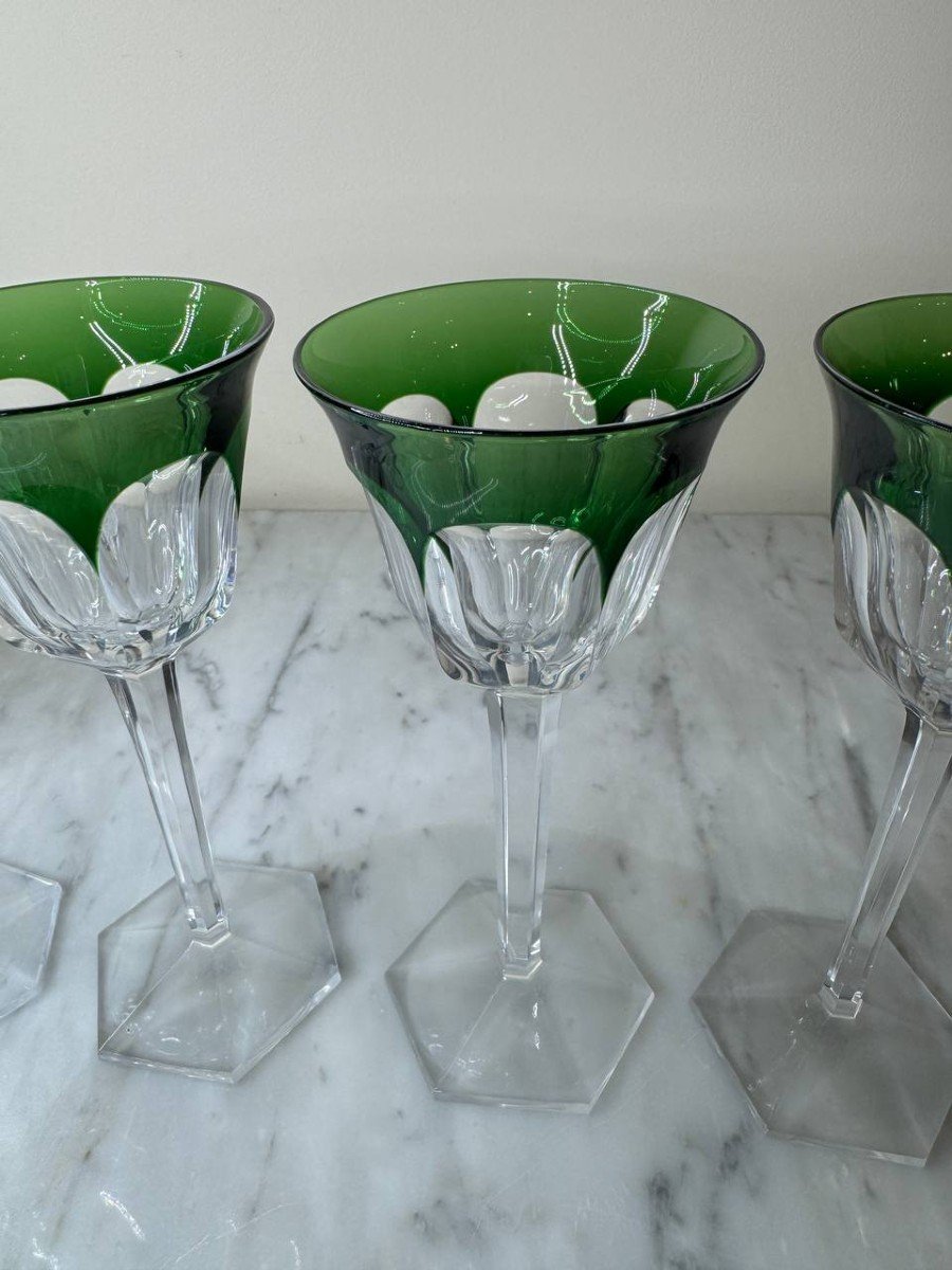 Baccarat Crystal Harcourt Model Green Color 19cm-photo-1