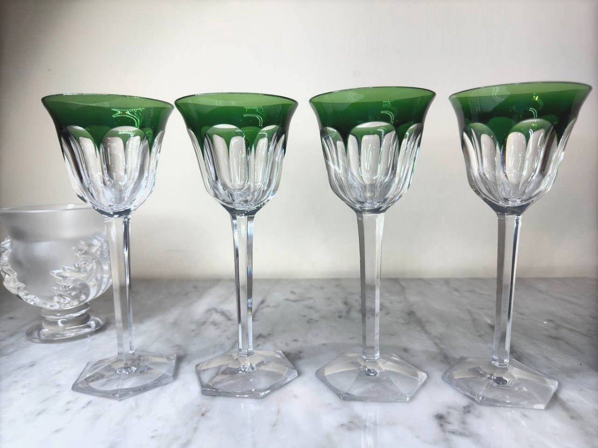 Baccarat Crystal Harcourt Model Green Color 19cm