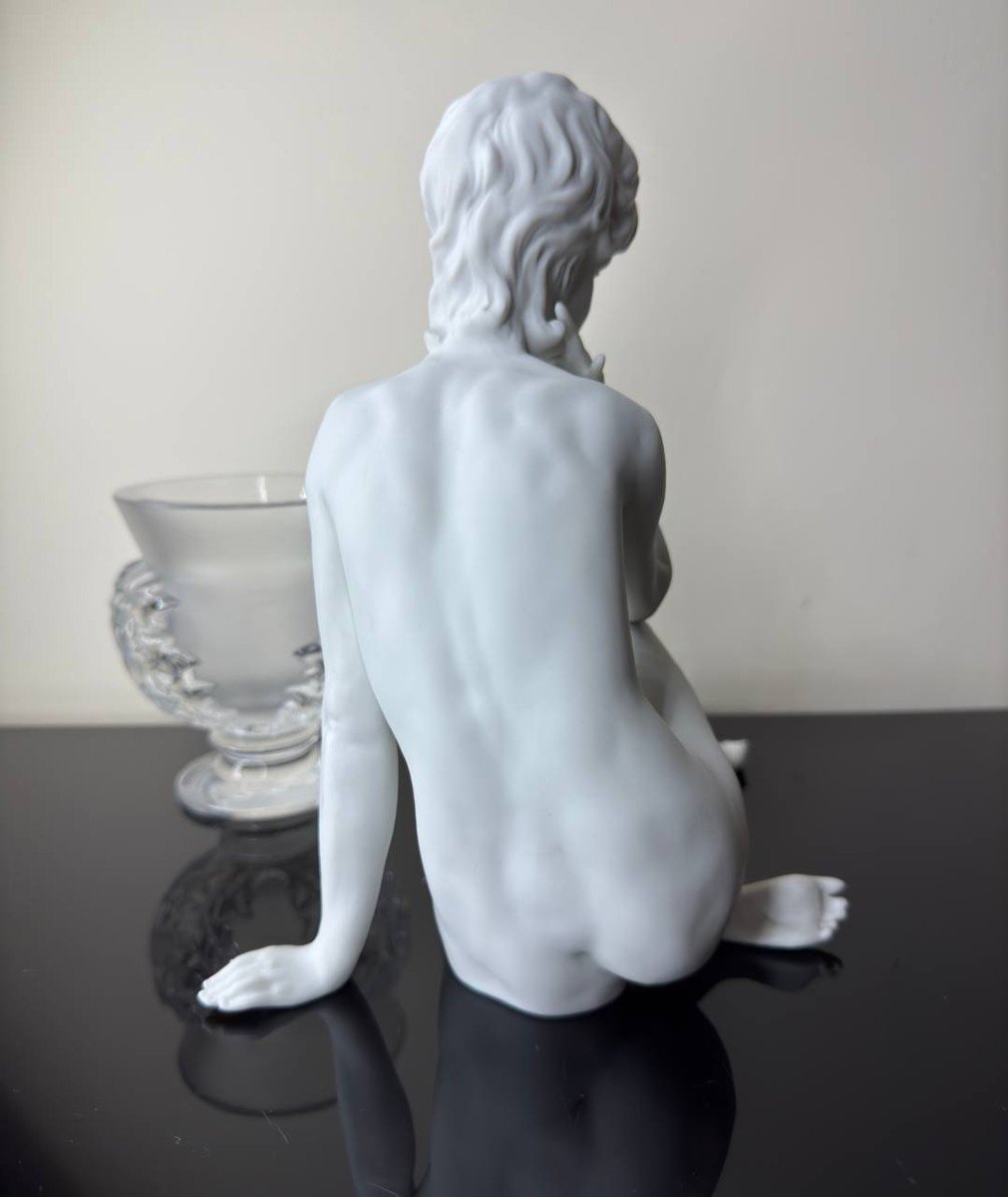 Femme Nue Assise , En Porcelaine Kaiser Années 1970-photo-2