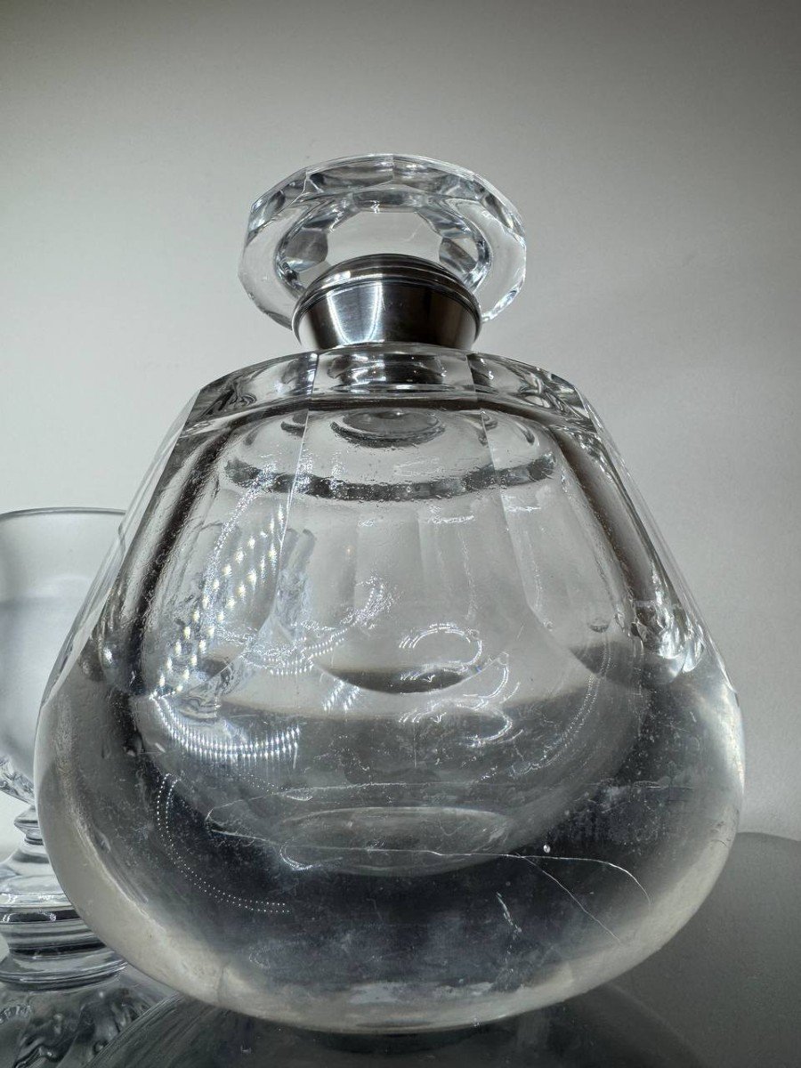 “baccarat” Cut Crystal Bottle, 19th Century-photo-4