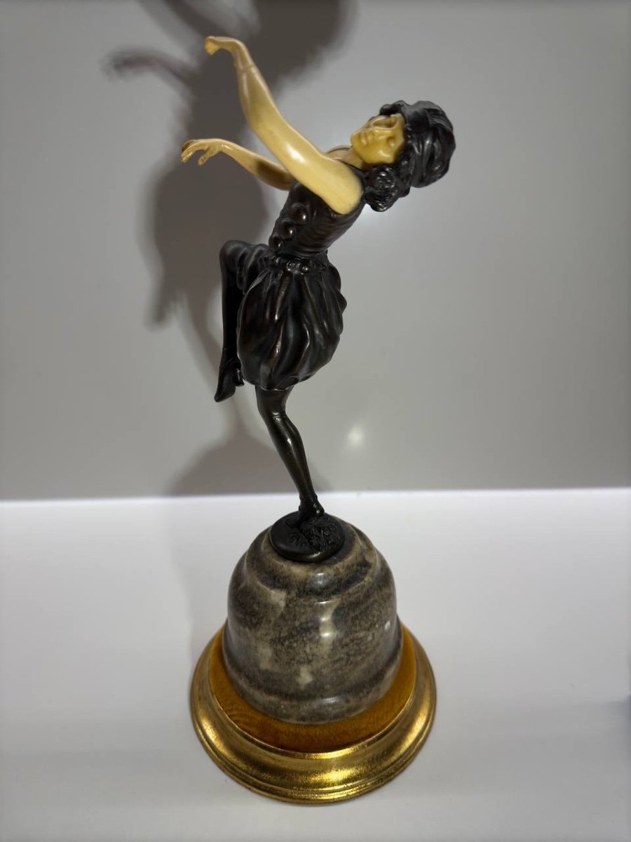 Dancer, After Claire Jeanne Roberte Colinet, Art Deco Style, 1960s-70s-photo-3