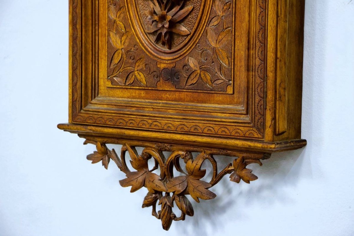 Carved Walnut Key Chest Circa 1880-photo-6