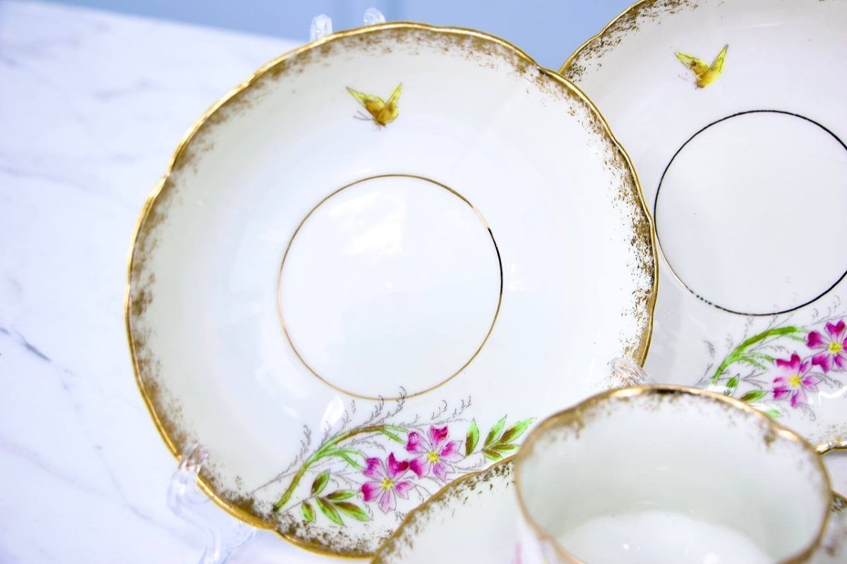 Porcelain Tea Or Coffee Set With Lions From Faience Rue De Rivoli Paris-photo-5