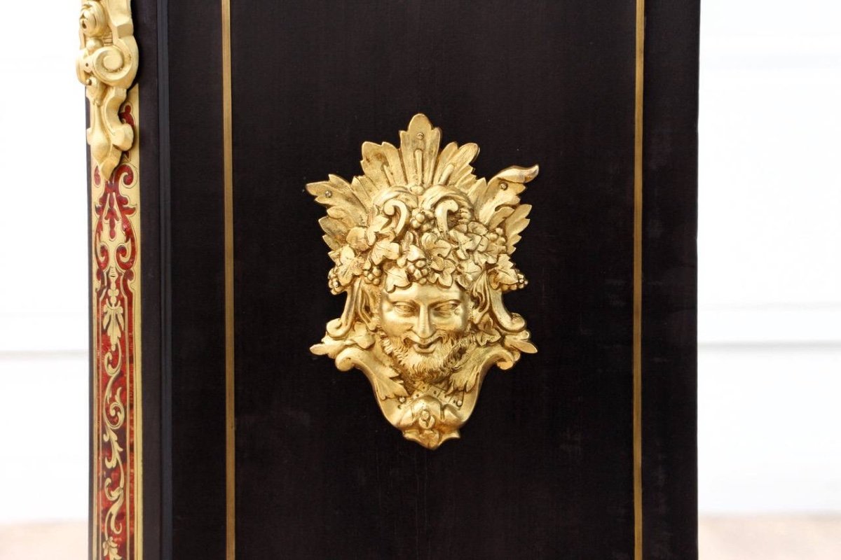 Meuble d'Appui, Commode Boulle d'époque Napoléon III 19ème Siècle -photo-3