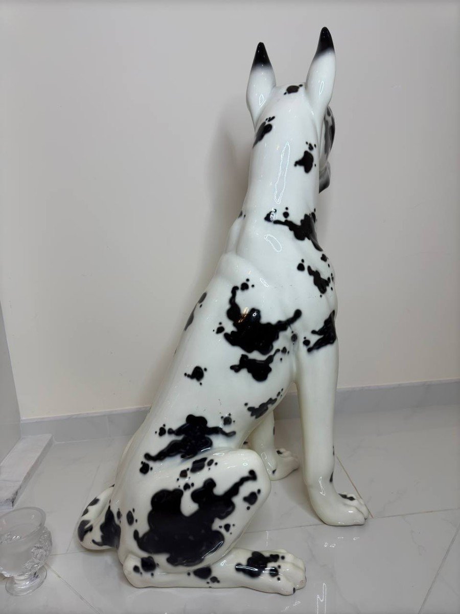 Ceramic Harlequin Mastiff From The 60s-photo-2