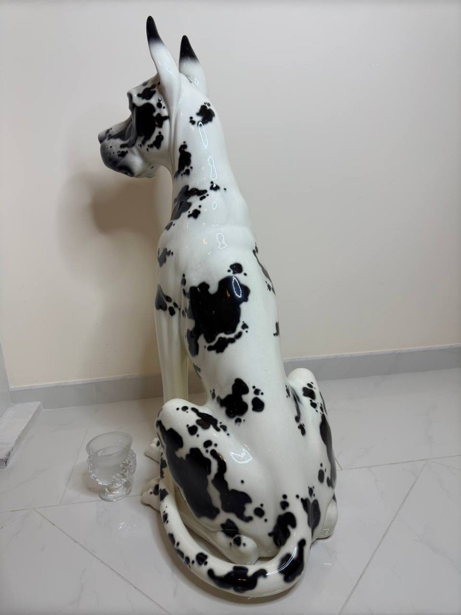 Ceramic Harlequin Mastiff From The 60s-photo-5