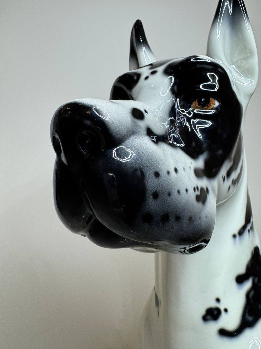 Ceramic Harlequin Mastiff From The 60s-photo-6