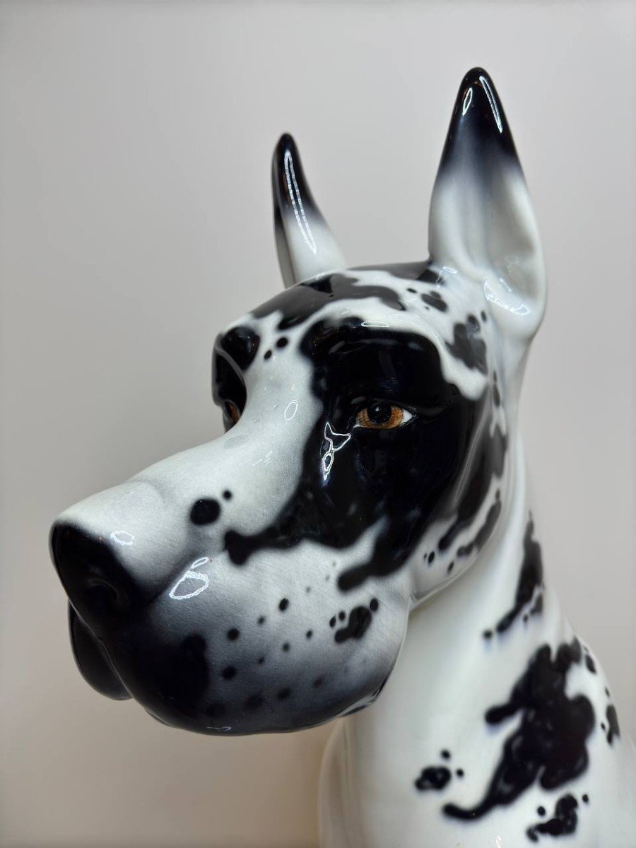 Ceramic Harlequin Mastiff From The 60s-photo-8