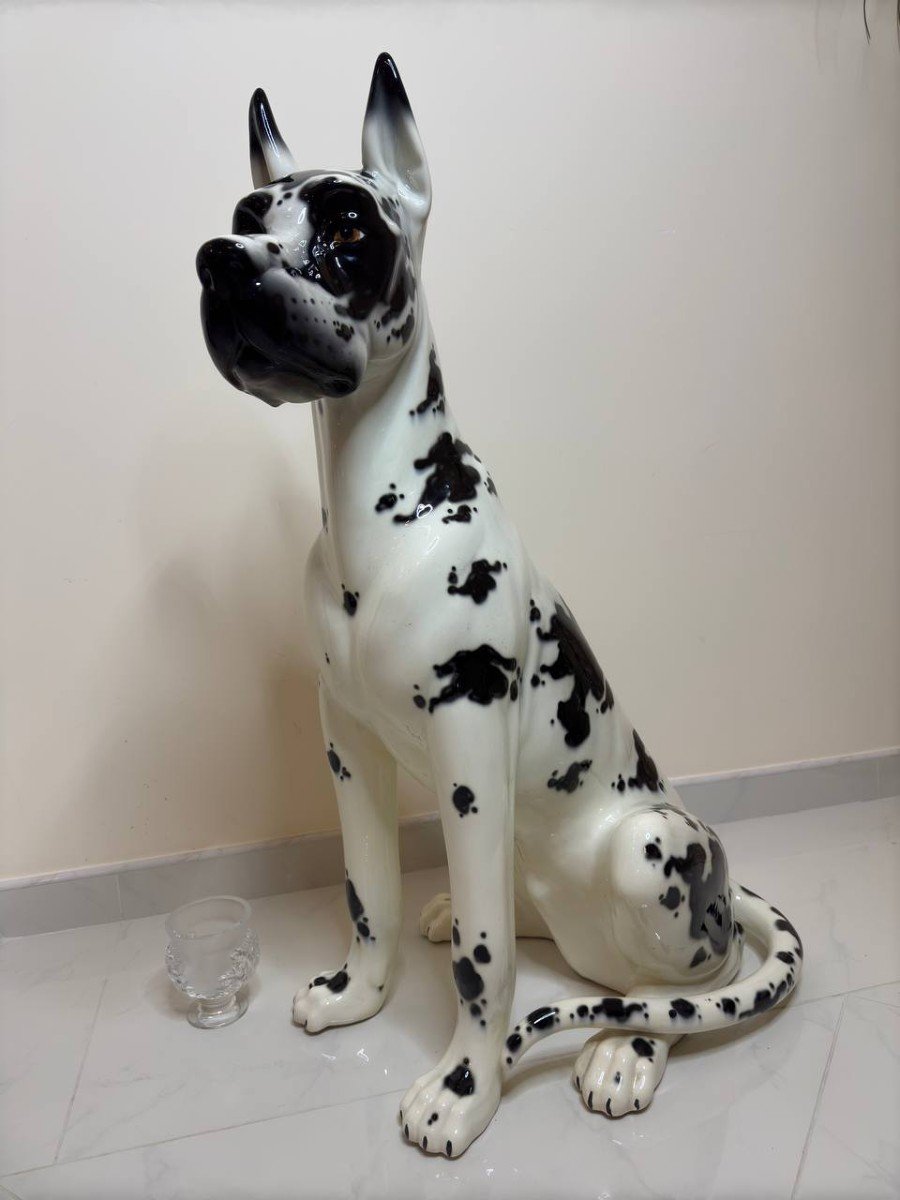 Ceramic Harlequin Mastiff From The 60s