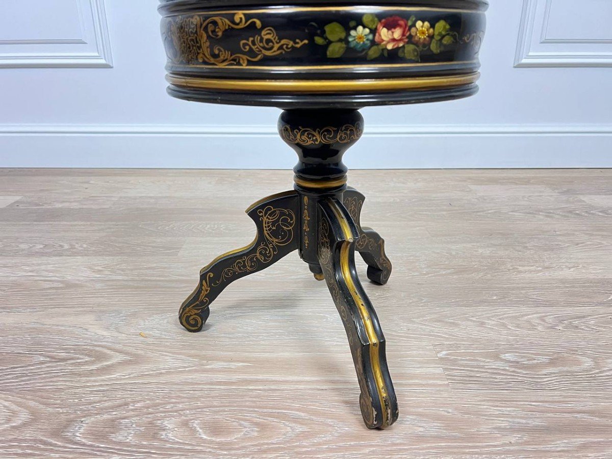 Napoleon III Wooden Planter With Golden Decor-photo-4