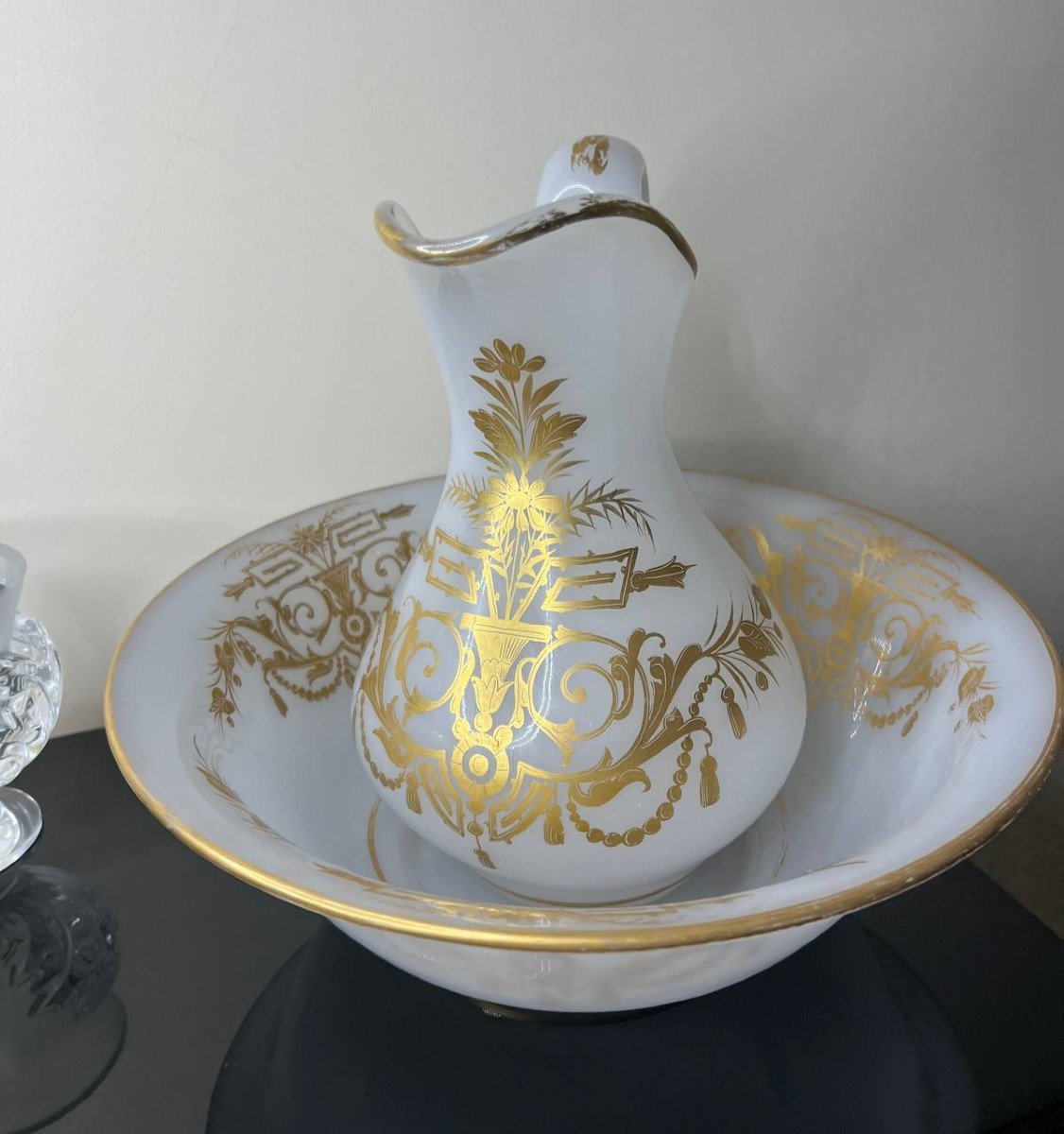 Napoleon III Period Opaline Toilet Service