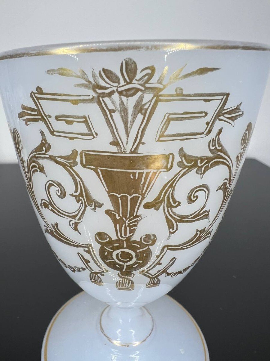 Old Small Opaline Cup Or Chalice-photo-4