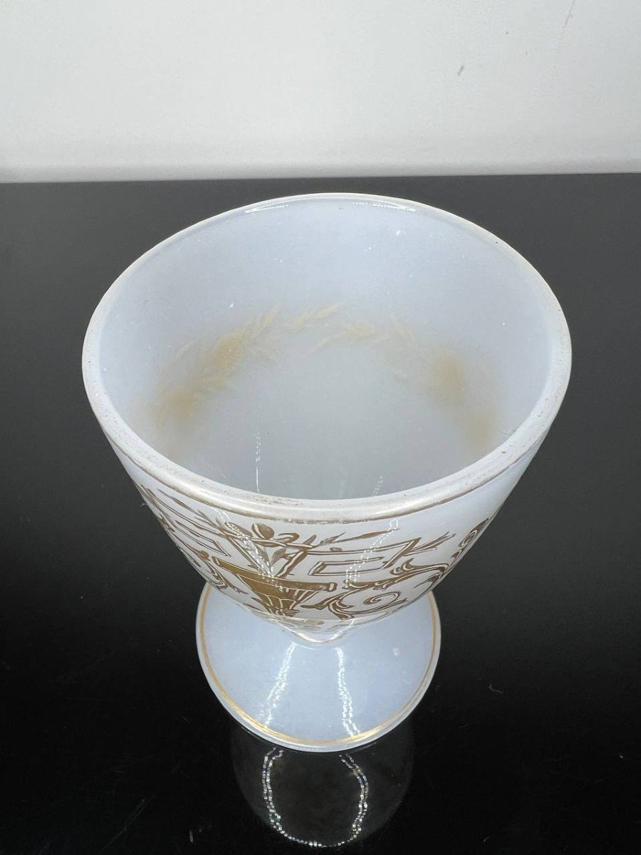 Old Small Opaline Cup Or Chalice-photo-4