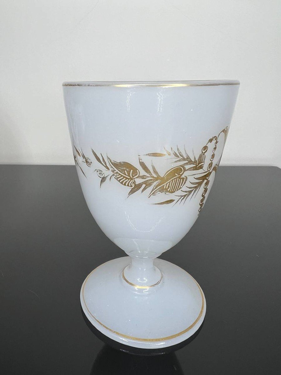 Old Small Opaline Cup Or Chalice-photo-5