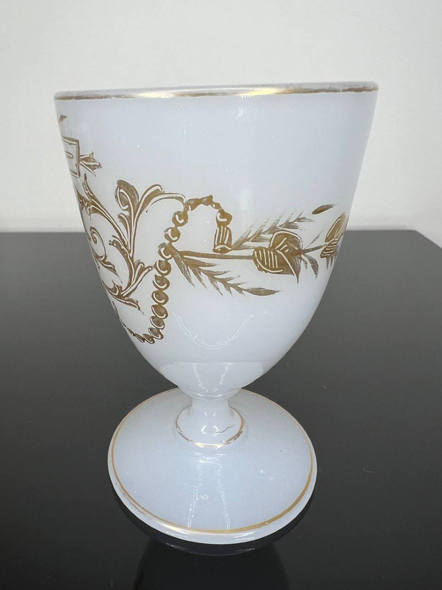 Old Small Opaline Cup Or Chalice-photo-6