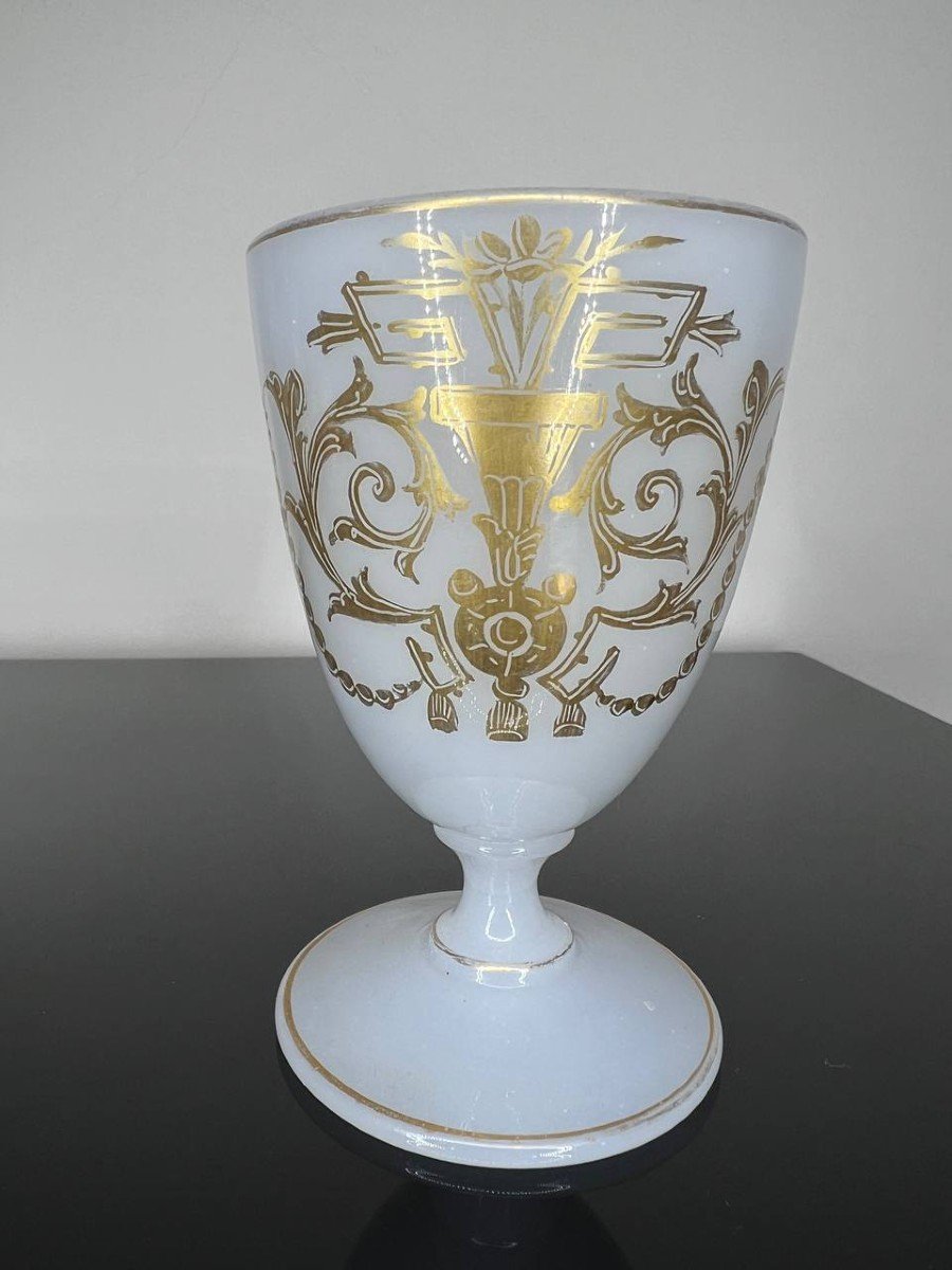 Old Small Opaline Cup Or Chalice