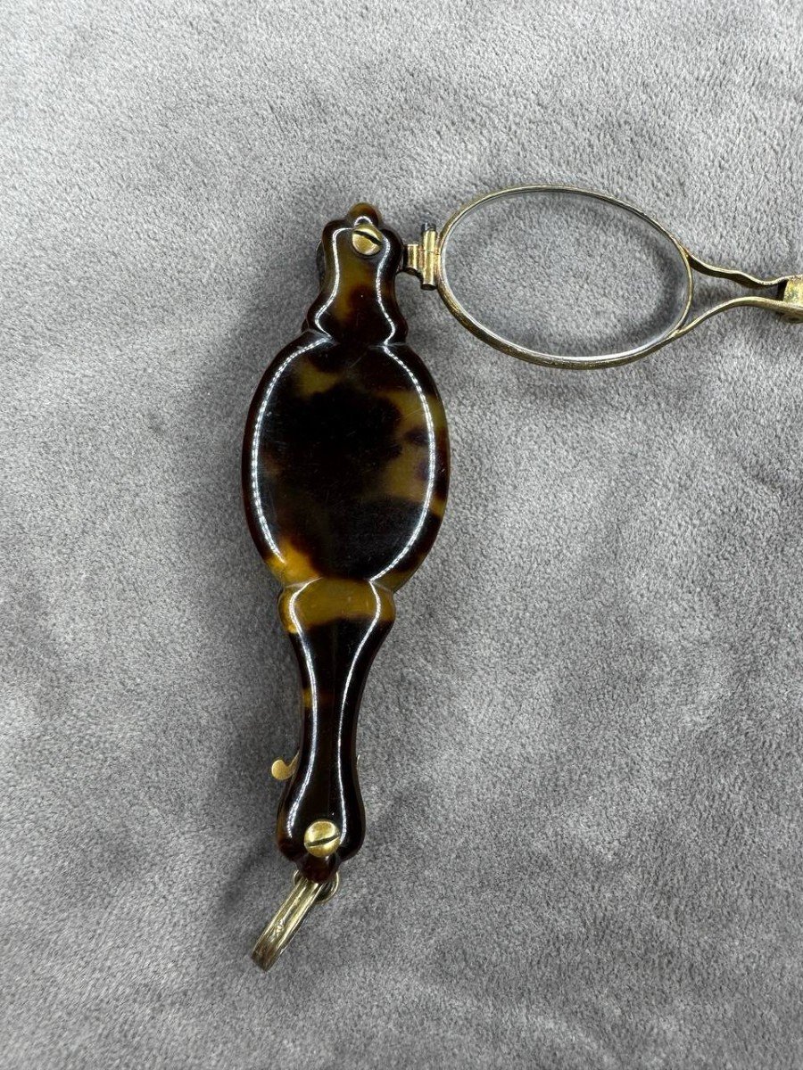 Hand Face, Glasses, Binocle Napoleon III Rose Gold Plated-photo-4