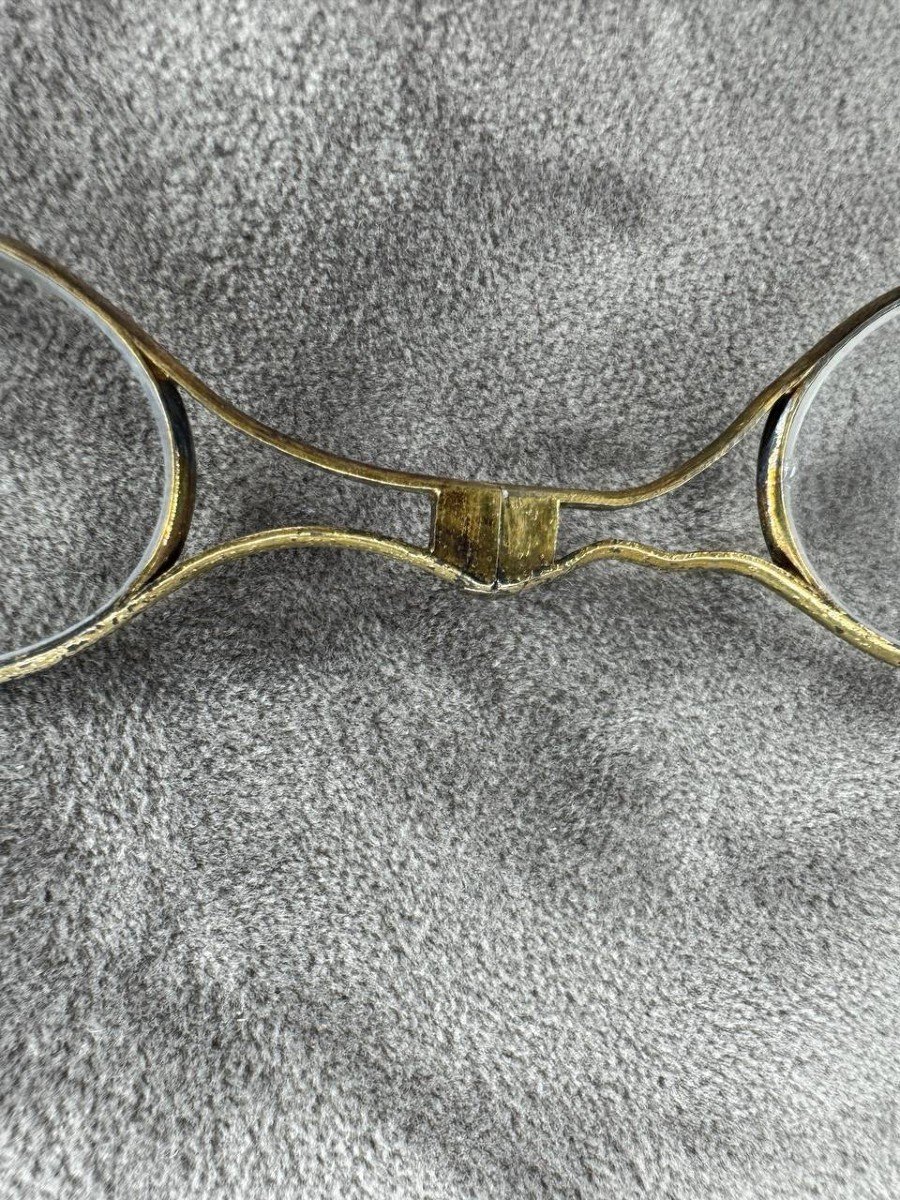 Hand Face, Glasses, Binocle Napoleon III Rose Gold Plated-photo-5