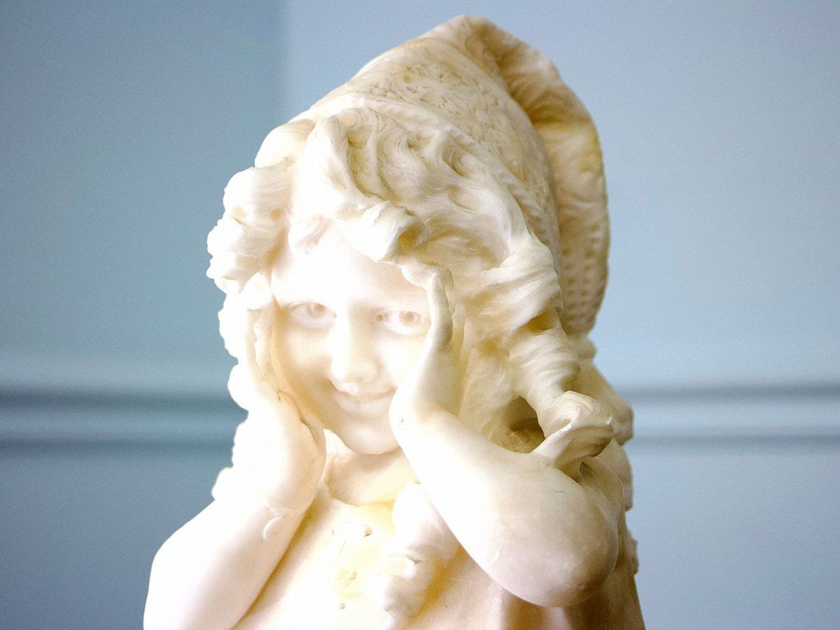 Bust Of A Girl, After Antonio Frilli (italian, 1860–1902)-photo-4