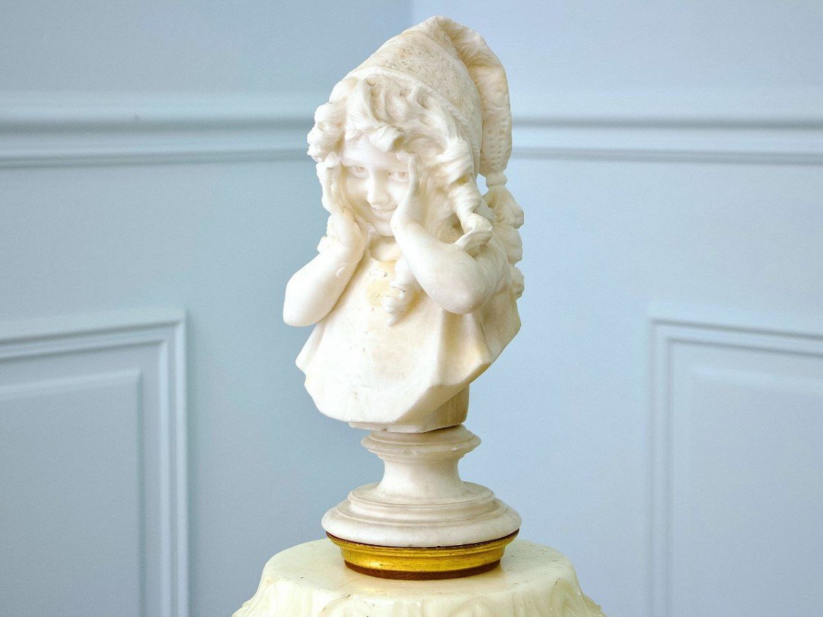 Bust Of A Girl, After Antonio Frilli (italian, 1860–1902)