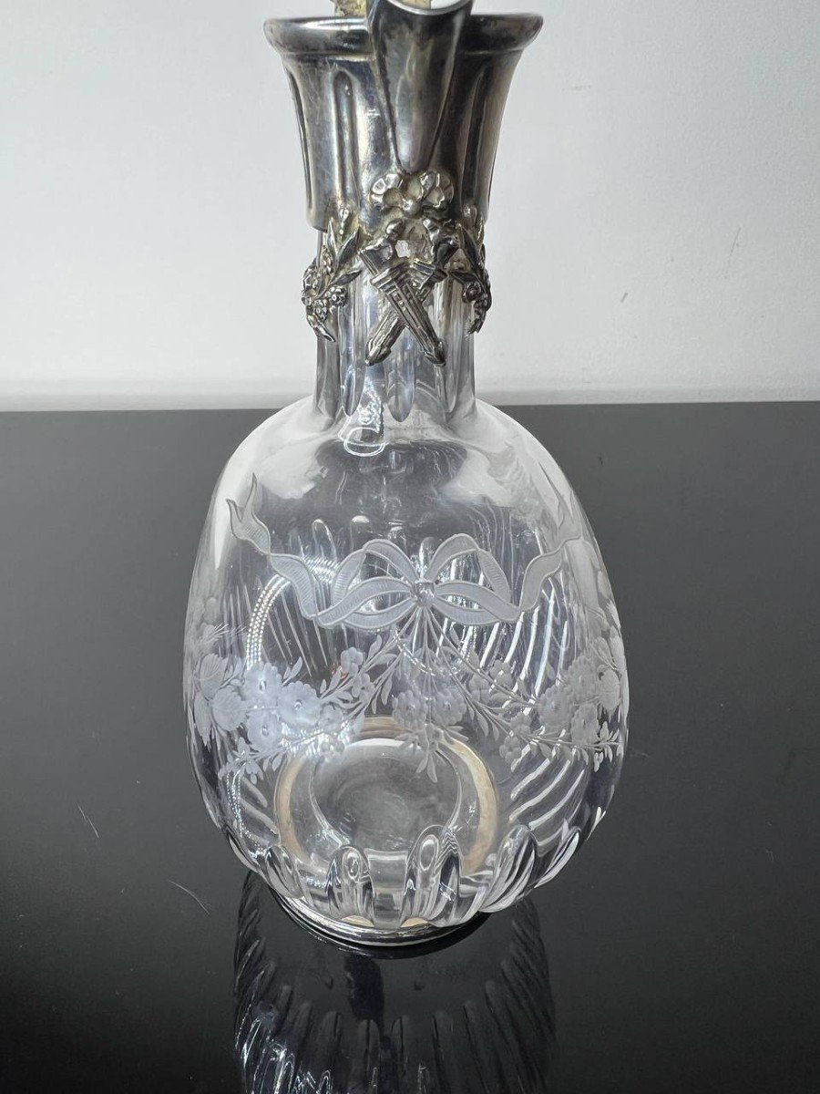 Silver And Engraved Crystal Ewer-photo-7